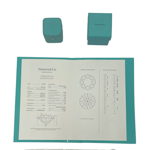 Tiffany & Co. Solitaire Engagement Ring In Platinum .40 CTW. - Picture 5 of 5